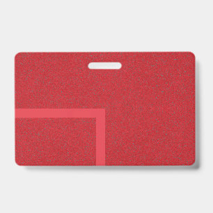 Custom Tomato Red Badge with Bold Texture ID Badge