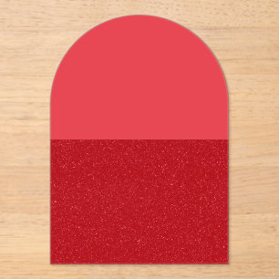 Custom Tomato Red Block Acrylic Invitation