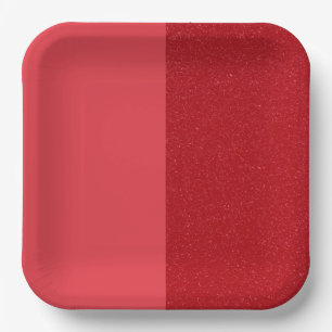 Custom Tomato Red Contrast Party Paper Plates