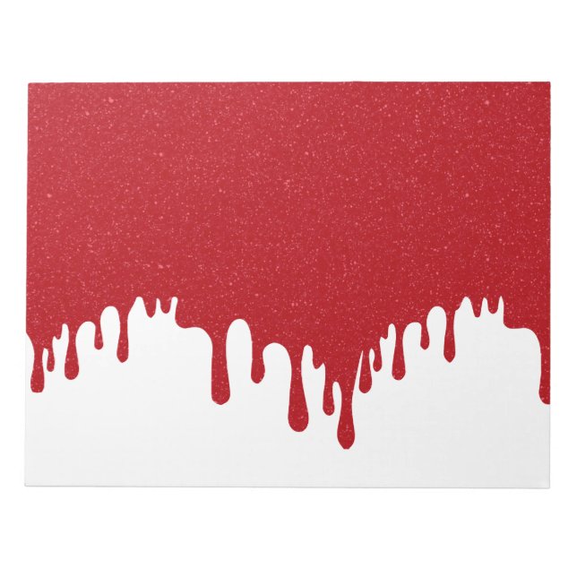 Custom Tomato Red Drip Notepad – Editable Design (Front)