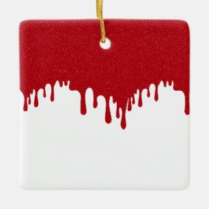 Custom Tomato Red Drip Ornament – Tomato Splash