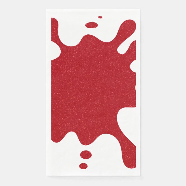 Custom Tomato Red Drip Pattern Paper Napkins (Front)