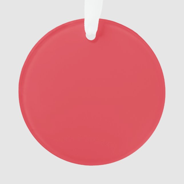 Custom Tomato Red Dual-Finish Acrylic Ornament (Front)
