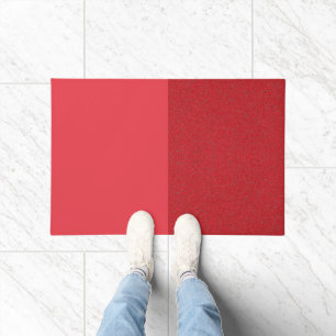 Custom Tomato Red Dual-Finish Door Mat
