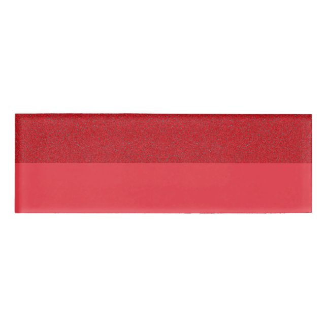 Custom Tomato Red Dual-Texture Name Tag (Front)