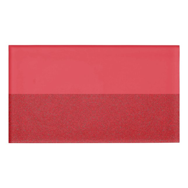 Custom Tomato Red Dual-Texture Name Tag (Front)
