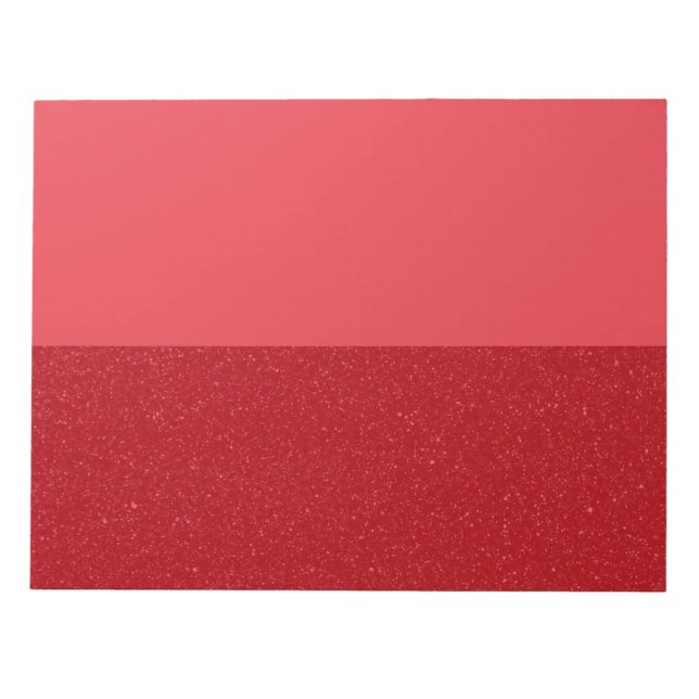 Custom Tomato Red Duo Horizontal Notepad (Front)