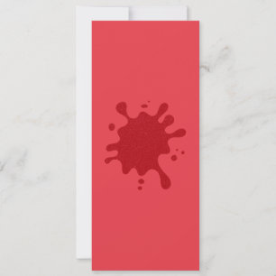 Custom Tomato Red Flat Card with Textured Splash