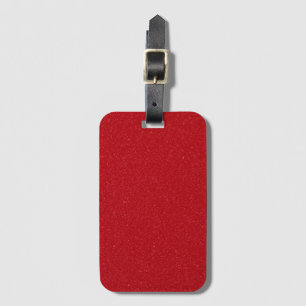 Custom Tomato Red Glitter Noise Luggage Tag