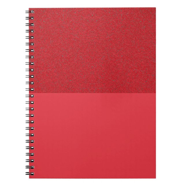 Custom Tomato Red Half-and-Half Notebook (Front)
