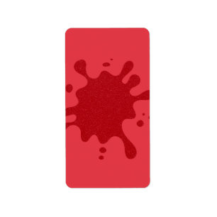 Custom Tomato Red Ink Blot Return Address Label