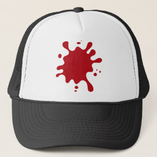 Custom Tomato Red Ink Blot Trucker Hat