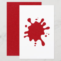 Custom Tomato Red Ink Splash Paper Sheet