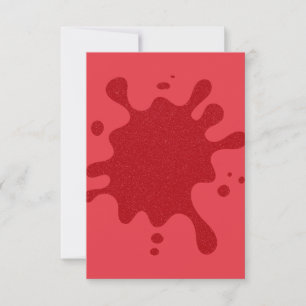 Custom Tomato Red Ink Splash Thank You Card