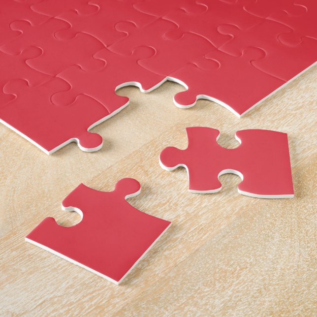 Custom Tomato Red Jigsaw Puzzle (Side)