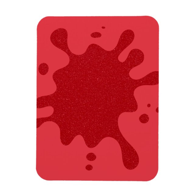 Custom Tomato Red Magnet – Bold Splatter Art (Vertical)