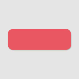 Custom Tomato Red Name Tag Label