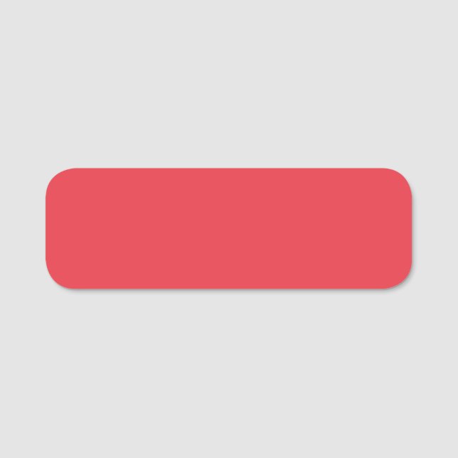 Custom Tomato Red Name Tag Label (Front)