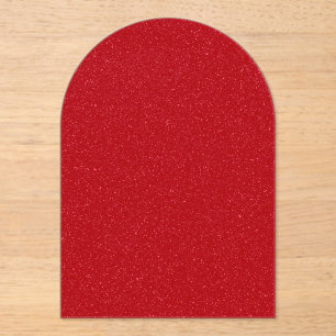 Custom Tomato Red Noise Acrylic Invitation