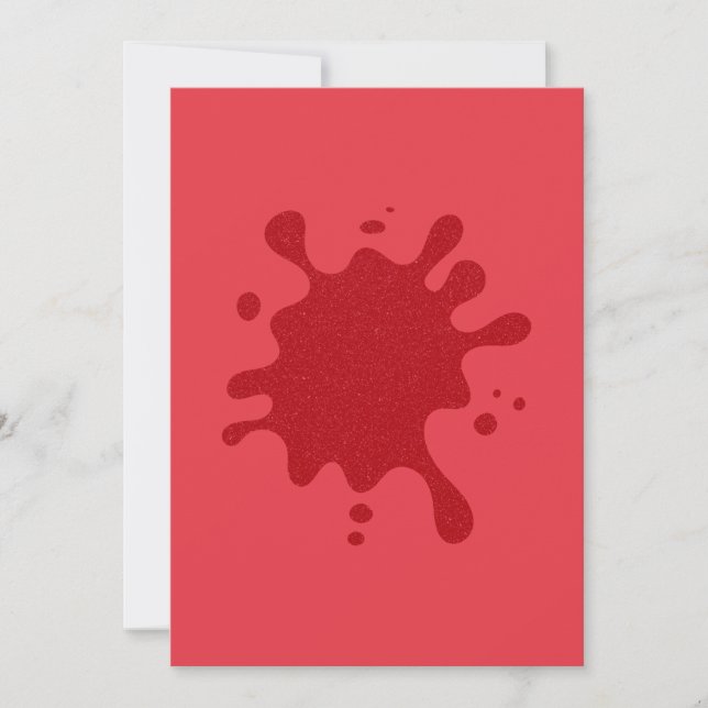 Custom Tomato Red Noise Flat Holiday Card (Front)