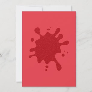 Custom Tomato Red Noise Flat Holiday Card