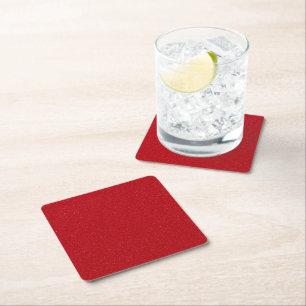 Custom Tomato Red Noise Paper Coaster
