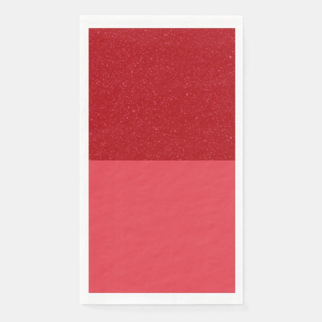 Custom Tomato Red Noise Split Guest Paper Napkin (Front)