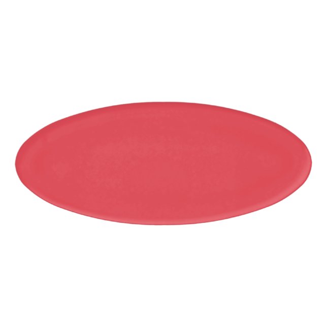 Custom Tomato Red Oval Name Tag (Front)