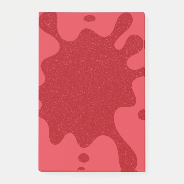 Custom Tomato Red Paint Splash Post-it® Notes (Front)