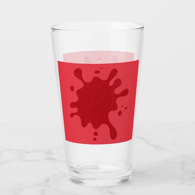 Custom Tomato Red Pint Glass Cup (Front)