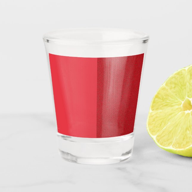 Custom Tomato Red Smooth+Noise Two-Tone Shot Glass (Front)