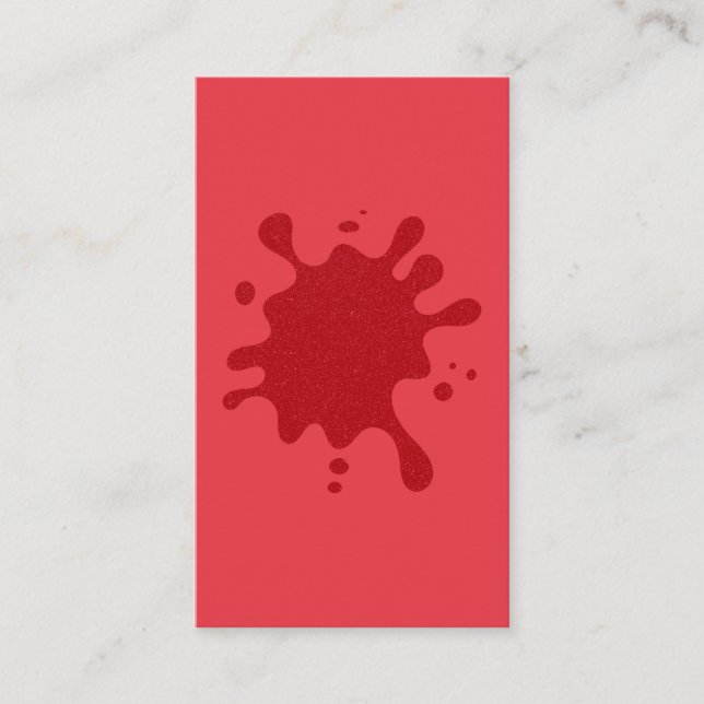 Custom Tomato Red Splash Bulk Flat Place Cards (Front)