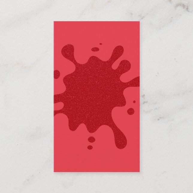 Custom Tomato Red Splash Flat Loyalty Card Design (Front)
