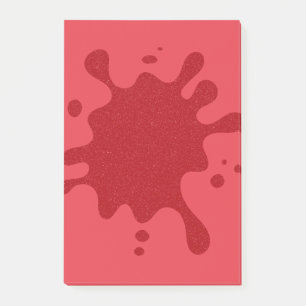 Custom Tomato Red Splash Post-it® Notes