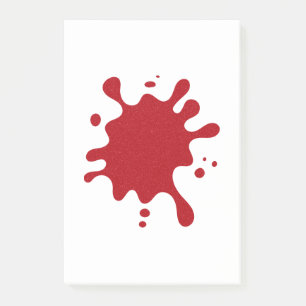 Custom Tomato Red Splash Sticky Post-It Notes