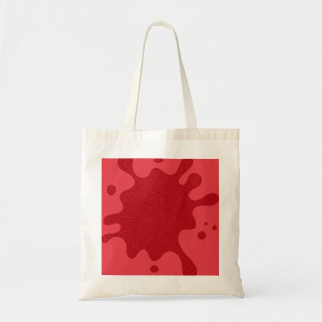 Custom Tomato Red Splash Tote Bag (Front)