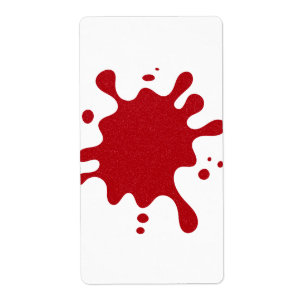 Custom Tomato Red Splatter Return Labels