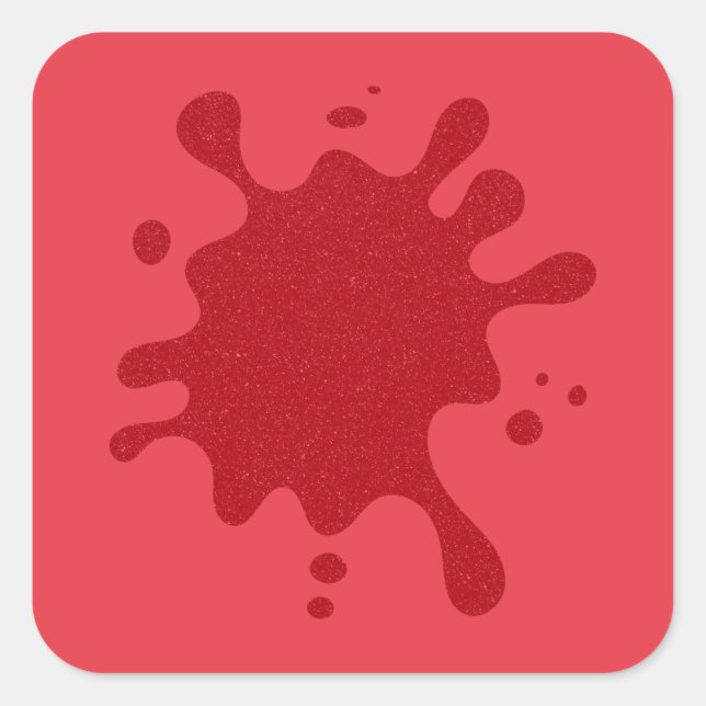 Custom Tomato Red Splatter Stickers (Front)