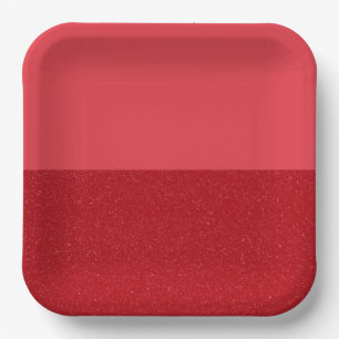 Custom Tomato Red Split Paper Plates