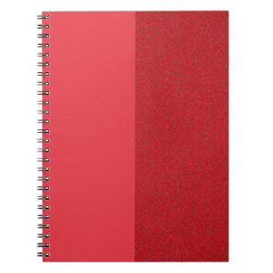 Custom Tomato Red Split-Texture Spiral Notebook