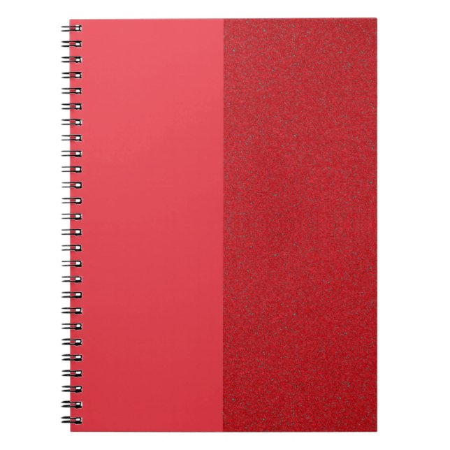 Custom Tomato Red Split-Texture Spiral Notebook (Front)