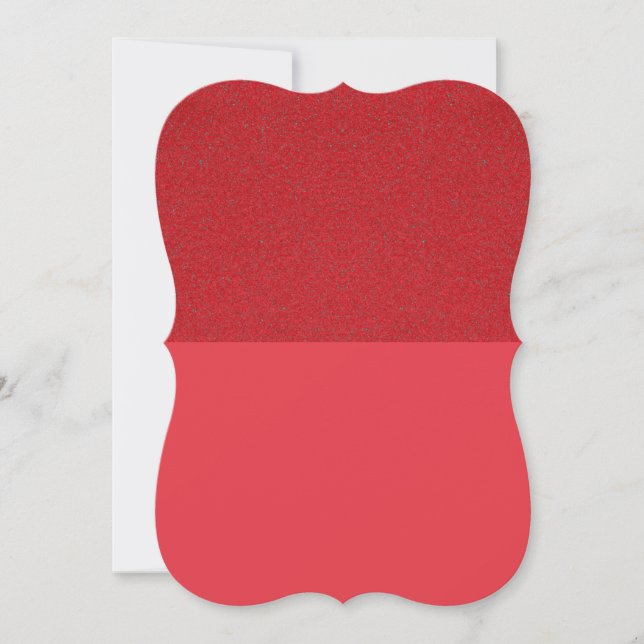 Custom Tomato Red Two-Tone Flat Note Card (Front)