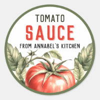 Custom Tomato Sauce canning label Vintage Style