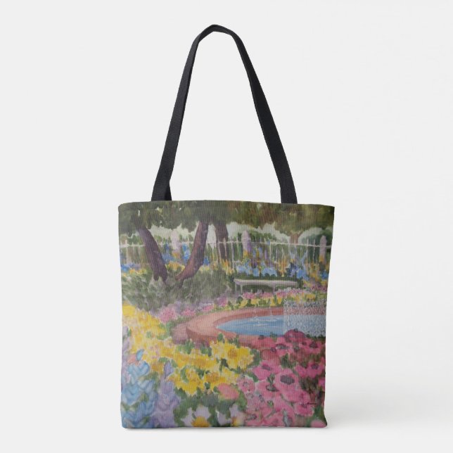 Custom Tote Bag Prescott Park Gardens Portsmouth N (Back)