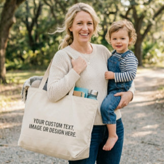Custom Tote Bag - Your Text Design Or Image