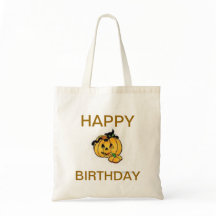 CUSTOM TOTE PUMPKIN HAPPY BIRTHDAY