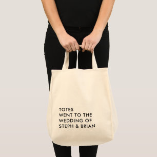 Custom Totes Went to the Wedding, Welcome Tote Bag