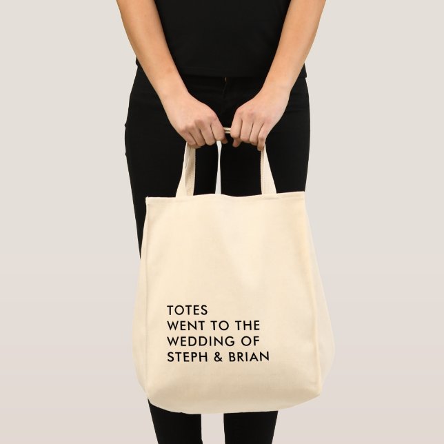 Custom Totes Went to the Wedding, Welcome Tote Bag (Front (Product))
