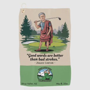 Custom Tournament Funny Quote Corporate Logo Golf Towel