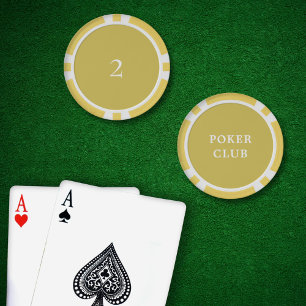 Custom Tournament Game Value 2 Yellow Poker Chips